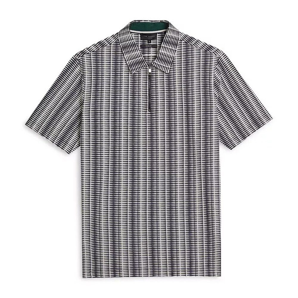 Ted Baker Octon Men's Large (4) 1/4 Zip Short Sleeve Polo Shirt- New with Tags